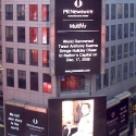 Anthony Kearns and Eric Stern featured on New York's Times Square billboard after Dec. 2009 performance