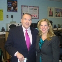 With Mike Huckabee after interview with First Lady Michelle Obama on FOX News Network Feb. 2010