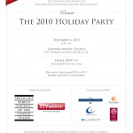 2010 RCA Holiday Party Invitation for Press Secretaries at Sonoma